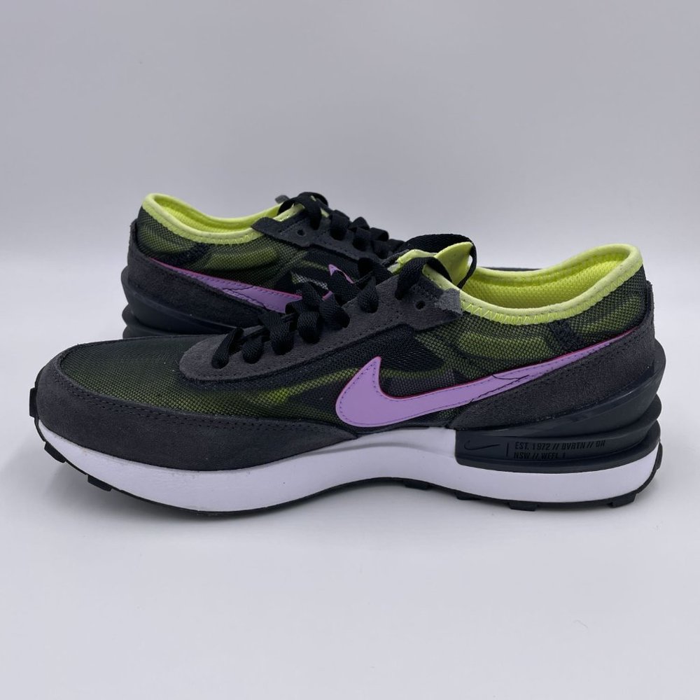 Nike Waffle One Black / Lilac / Lemon Womens Shoes - Picture 2 of 8